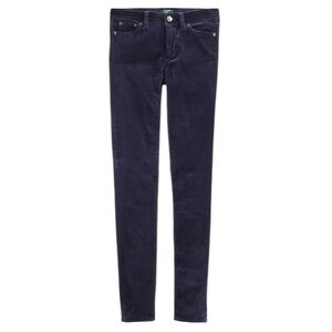 NWOT J. Crew Navy Velvet Skinny Jeans